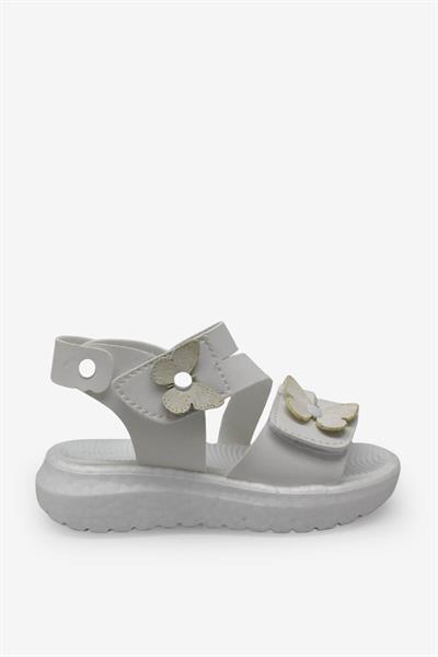 Şirin Kız Çocuk Kelebek Tokalı Sandalet Beyaz GVN2025-19