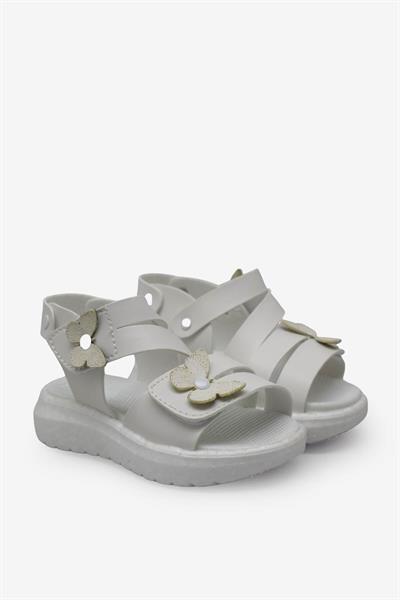 Şirin Kız Çocuk Kelebek Tokalı Sandalet Beyaz GVN2025-19