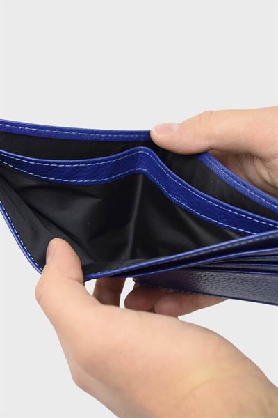 Sosela Erkek Deri Cüzdan Mavi SSL1005