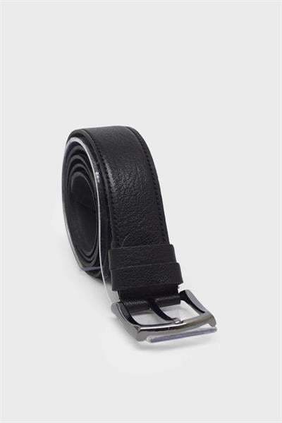 Sosela Erkek Deri Kemer Siyah Dikişli ssl-4