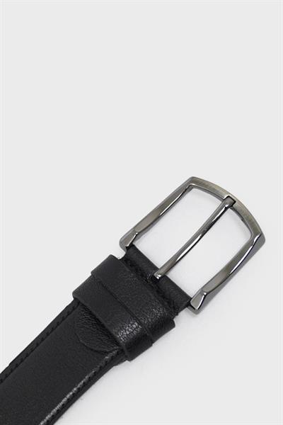 Sosela Erkek Deri Kemer Siyah Dikişli ssl-4