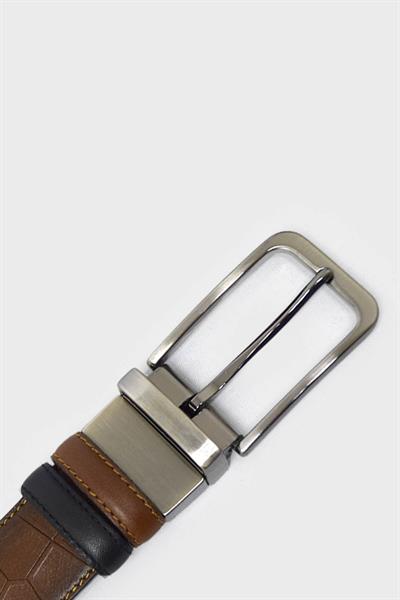 Sosela Erkek Deri Kemer Taba Baskılı SSL-K1