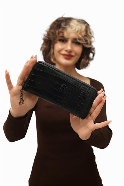 Sosela Kadın Cüzdan Siyah Kroko SSL-4032