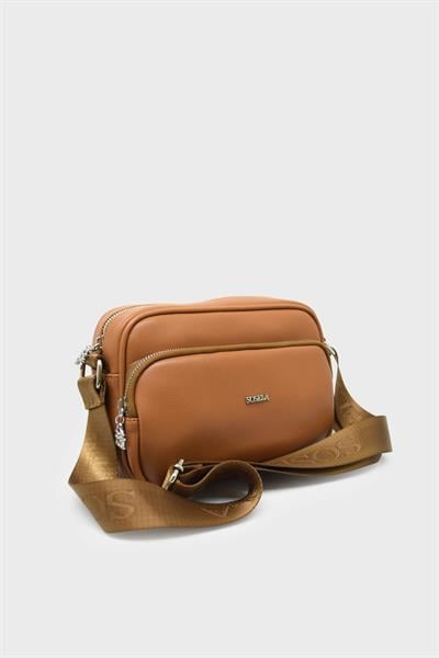 Sosela Kadın Mini Portföy Çanta Taba SSL-7156