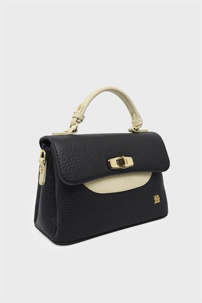 Sosela Kadın Omuz Çantası Siyah Bej SSL-7155