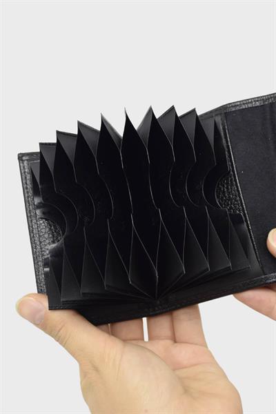 Sosela Unisex Deri Kartlık Siyah SSL-1032