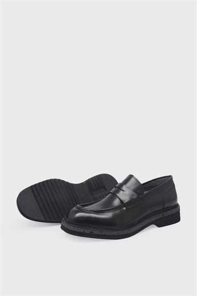 Tamer Tanca Erkek Deri Loafer Siyah Açma TT987222A