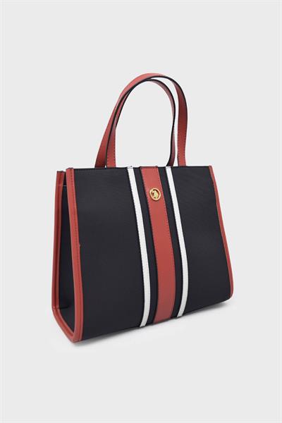 U.S. Polo Assn. Kadın Omuz Çantası Lacivert Kırmızı US24264