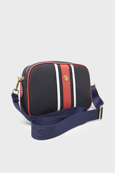 U.S. Polo Assn. Kadın Omuz Çantası Lacivert Kırmızı US24266