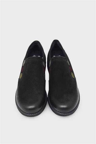 Venüs Kadın Comfort Deri Ayakkabı Siyah Nubuk VNS1953714K