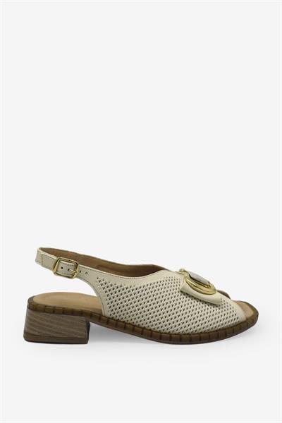 Venüs Kadın Toka Detaylı Topuklu Sandalet Bej VNS2512003Y