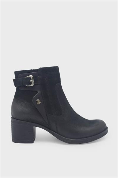 Venüs Kadın Topuklu Bot Nubuk Siyah VNS1779011K