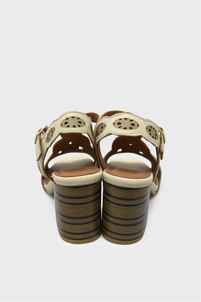 Venüs Kadın Topuklu Deri Sandalet Bej VNS2108503Y