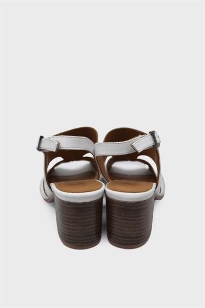 Venüs Kadın Topuklu Deri Sandalet Beyaz VNS1857213Y