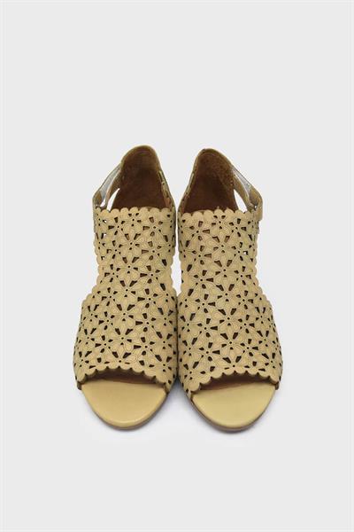 Venüs Kadın Topuklu Deri Sandalet Nude VNS1857215Y