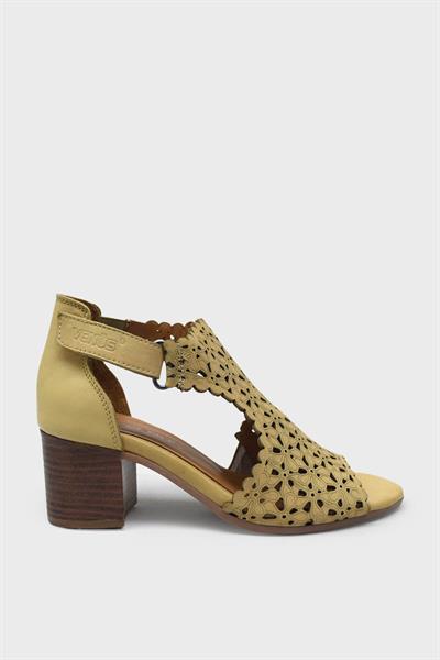 Venüs Kadın Topuklu Deri Sandalet Nude VNS1857215Y