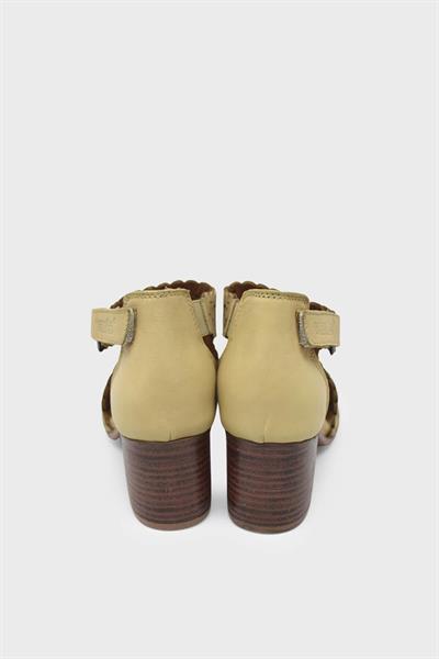 Venüs Kadın Topuklu Deri Sandalet Nude VNS1857215Y