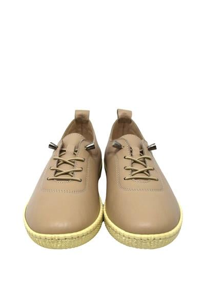 Voog Kadın Comfort Deri Ayakkabı Bej VOG2201