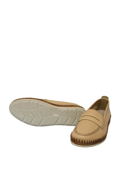 Voog Kadın Comfort Deri Ayakkabı Bej VOG-P52