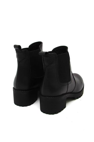 Voog Kadın Topuklu Deri Bot Siyah VOG-539