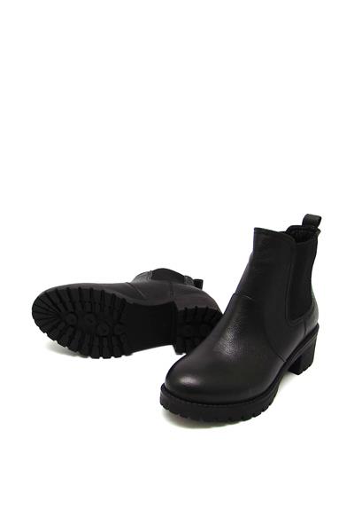 Voog Kadın Topuklu Deri Bot Siyah VOG-539