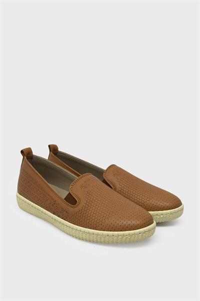 Voog Kadın Yazlık Comfort Deri Ayakkabı Taba VOG-2203