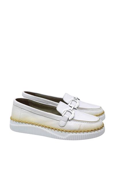 Voog Kadın Yazlık Comfort Deri Ayakkabı Beyaz VOG-10000