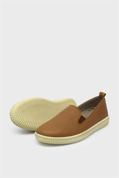 Voog Kadın Yazlık Comfort Deri Ayakkabı Taba VOG-2203