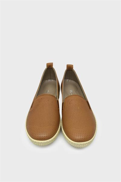 Voog Kadın Yazlık Comfort Deri Ayakkabı Taba VOG-2203
