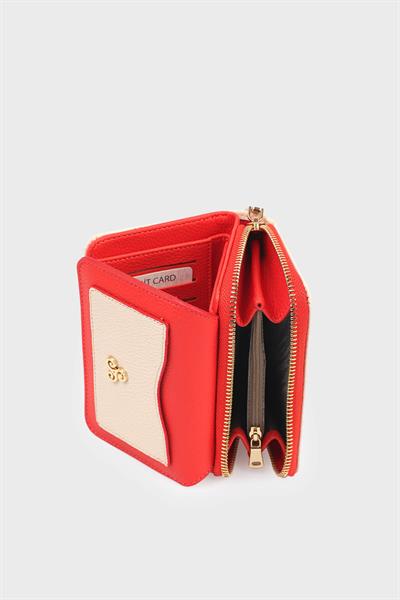 Yasemin Çanta Kadın Cüzdan Bej Turuncu YC0001