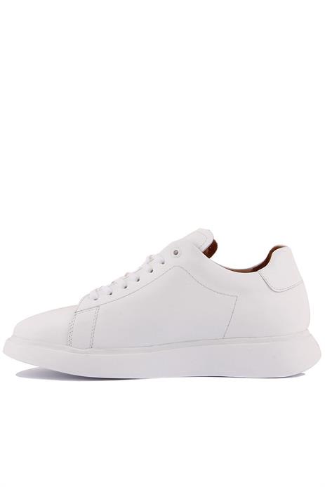Shoetyle - Beyaz Hakiki Deri Bağcıklı Erkek Sneaker 101-7039