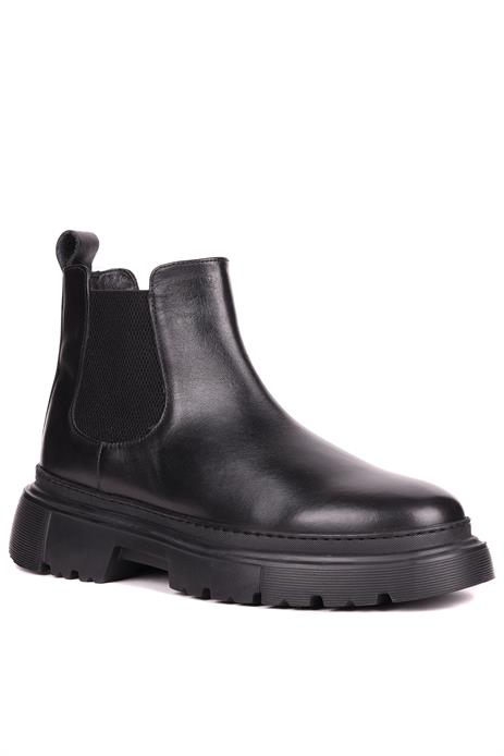 Shoetyle - Siyah Hakiki Deri Erkek Chelsea Bot 101-9046