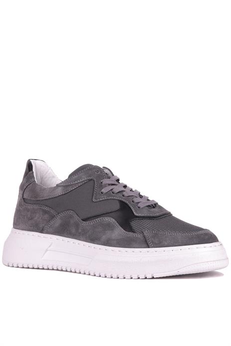 Shoetyle - Gri Süet Bağcıklı Erkek Sneaker 115-602