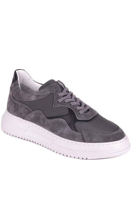 Shoetyle - Gri Süet Bağcıklı Erkek Sneaker 115-602