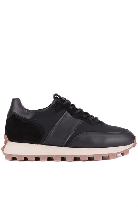 Shoetyle - Siyah Hakiki Deri Bağcıklı Erkek Sneaker 115-801