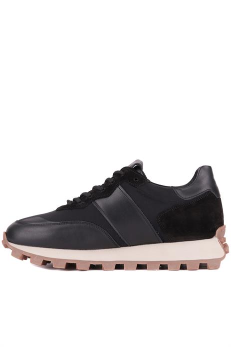Shoetyle - Siyah Hakiki Deri Bağcıklı Erkek Sneaker 115-801