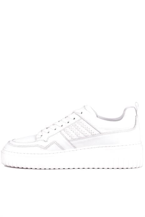 Shoetyle - Beyaz Hakiki Deri Bağcıklı Erkek Sneaker 115-K502