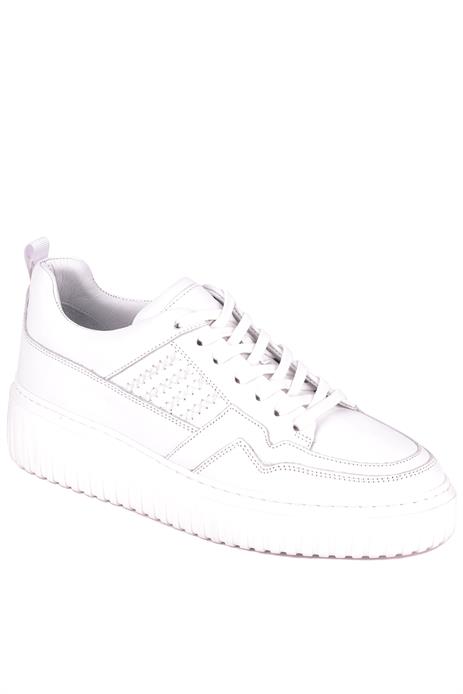 Shoetyle - Beyaz Hakiki Deri Bağcıklı Erkek Sneaker 115-K502