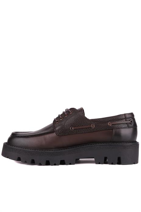 Shoetyle - Kahverengi Hakiki Deri Bağcıklı Erkek Günlük Ayakkabı 115-K512