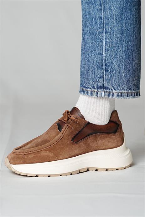 Shoetyle - Vizon Hakiki Süet Bağcıklı Erkek Günlük Ayakkabı 115-K525