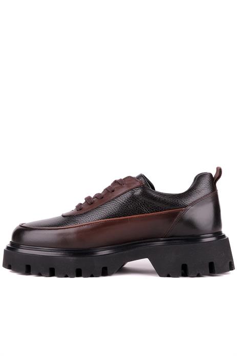 Shoetyle - Kahverengi Hakiki Deri Bağcıklı Erkek Günlük Ayakkabı 115-K534