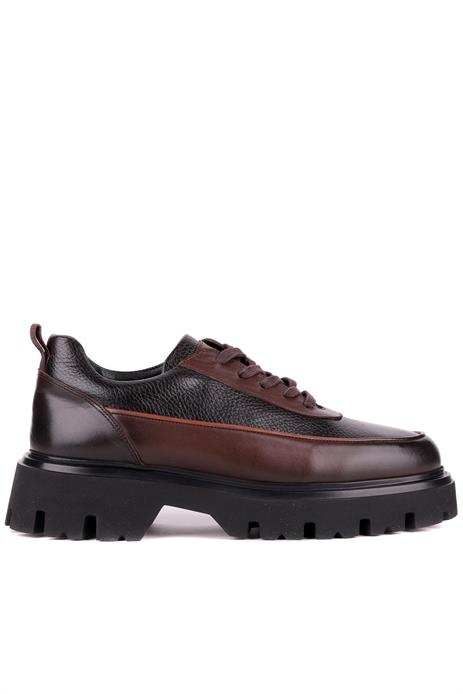Shoetyle - Kahverengi Hakiki Deri Bağcıklı Erkek Günlük Ayakkabı 115-K534