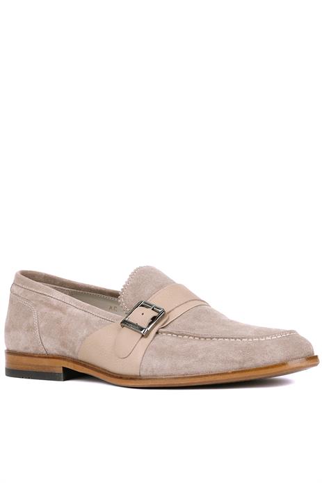 Shoetyle - Bej Hakiki Süet Deri Erkek Klasik Ayakkabı 115-K580