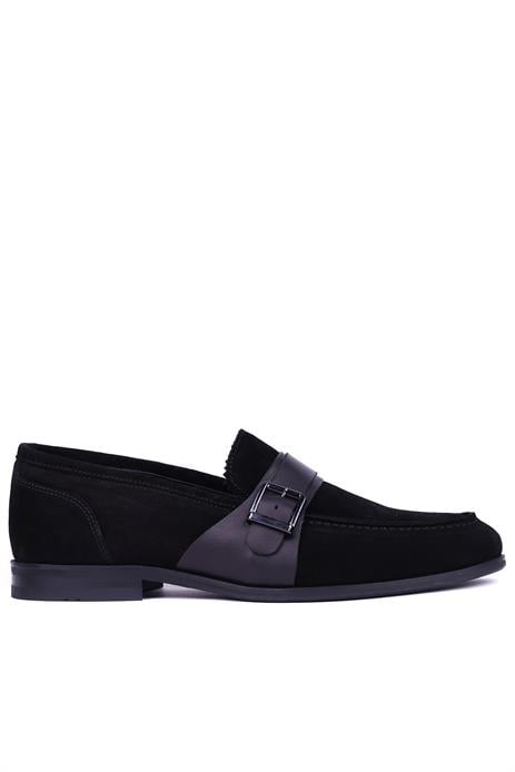 Shoetyle - Siyah Hakiki Süet Deri Erkek Klasik Ayakkabı 115-K580