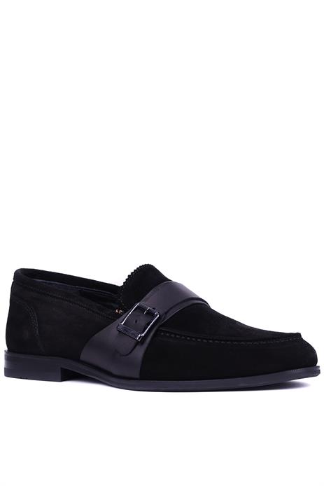 Shoetyle - Siyah Hakiki Süet Deri Erkek Klasik Ayakkabı 115-K580