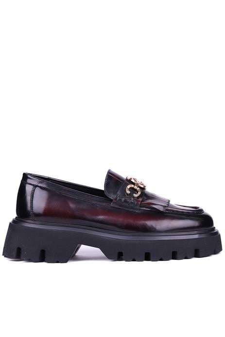 Shoetyle - Bordo Hakiki Açma Deri Püsküllü Erkek Günlük Ayakkabı 115-K594