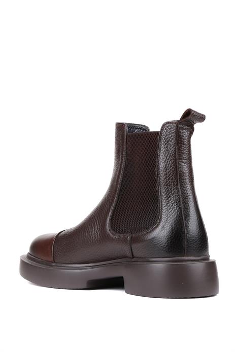 Shoetyle - Kahverengi Deri Erkek Chelsea Bot 250-080