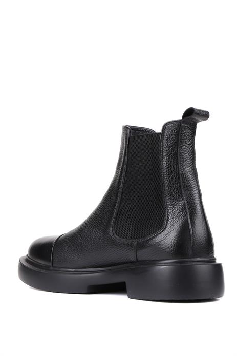 Shoetyle - Siyah Deri Erkek Chelsea Bot 250-080