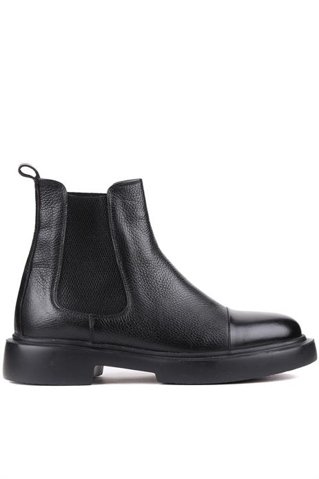 Shoetyle - Siyah Deri Erkek Chelsea Bot 250-080