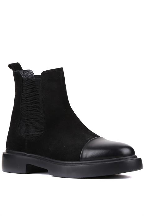 Shoetyle - Siyah Süet Deri Erkek Chelsea Bot 250-080